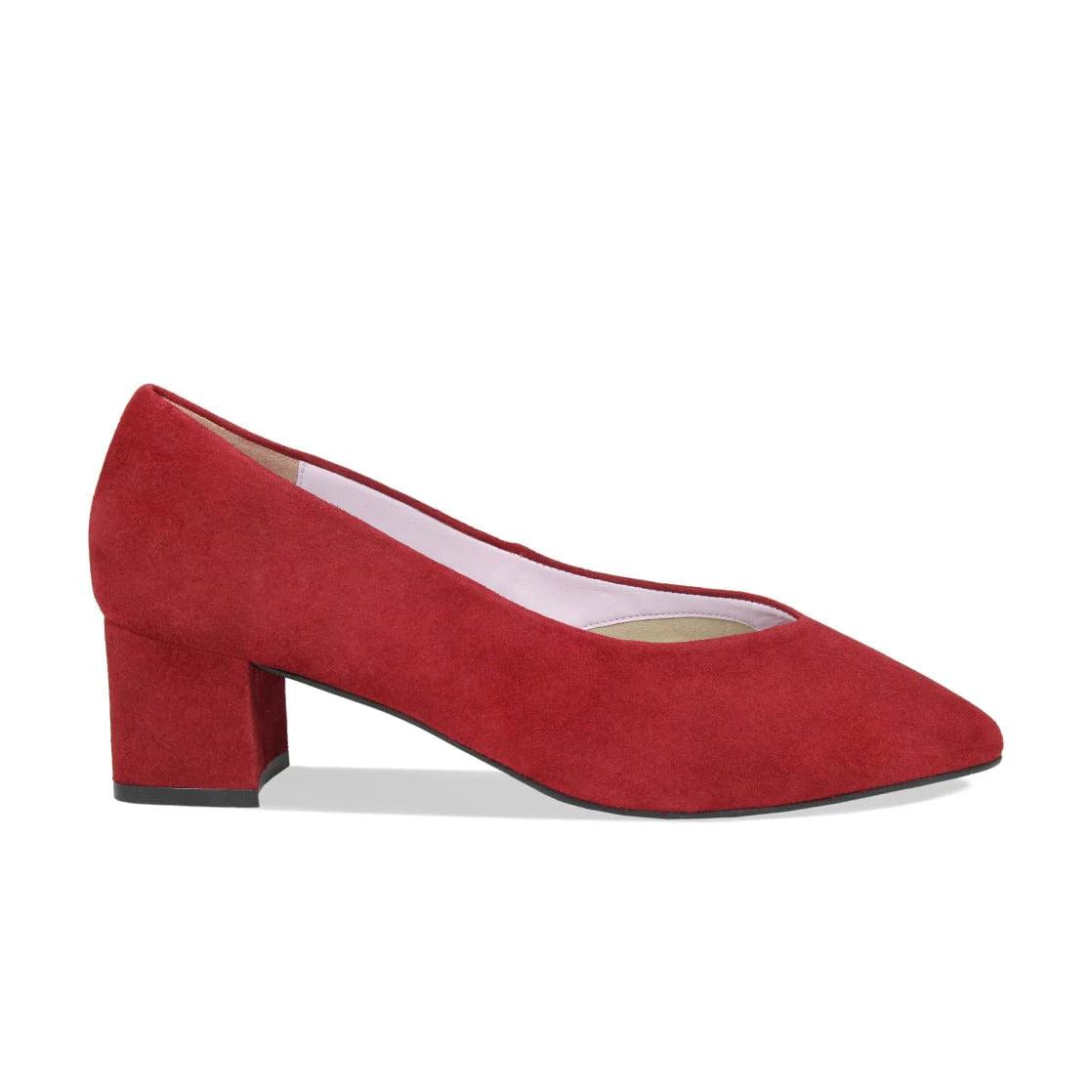 Wedding Guest Shoes red suede pumps