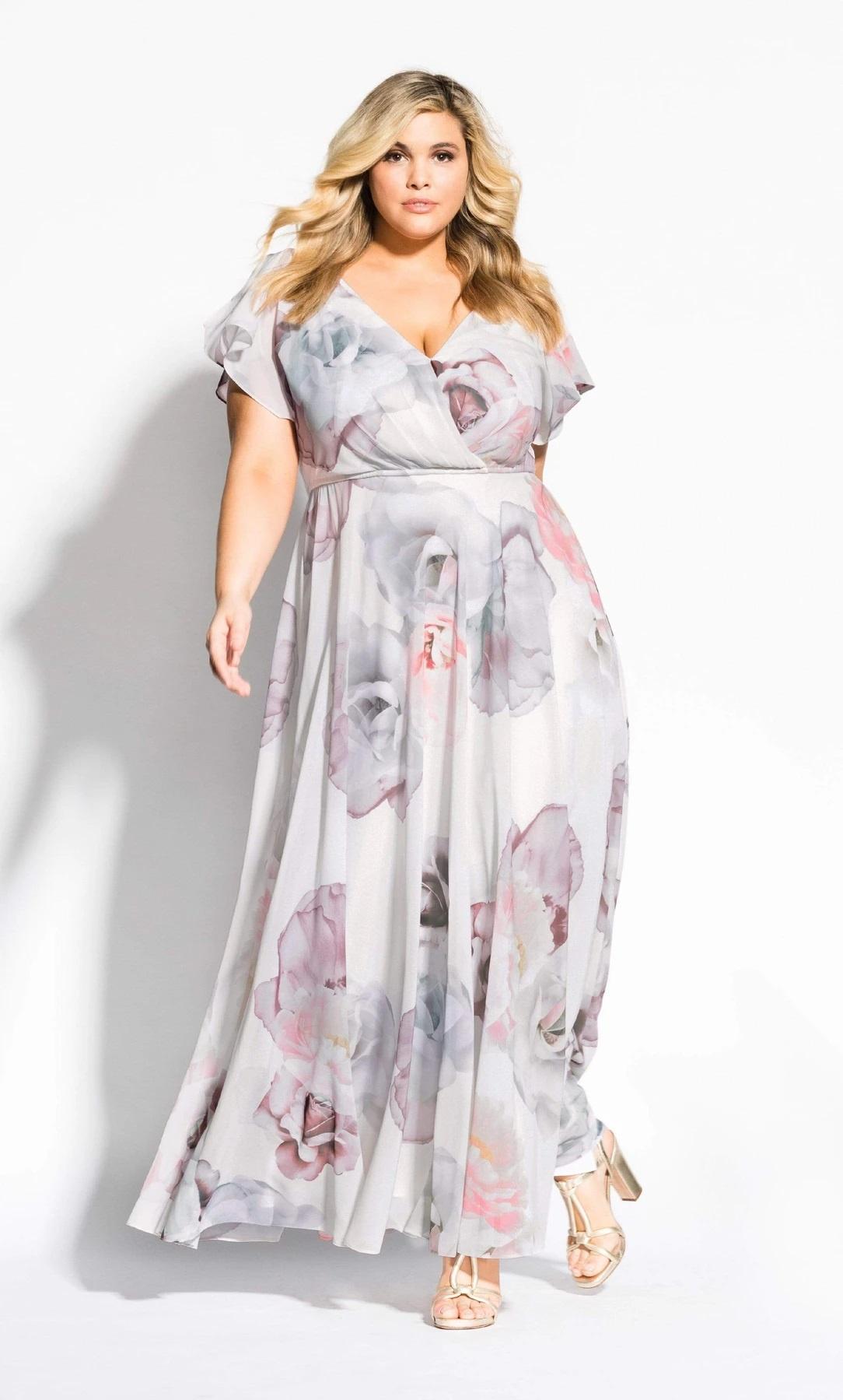 Loving You Dusty Purple Floral Print Long Sleeve Wrap Maxi Dress