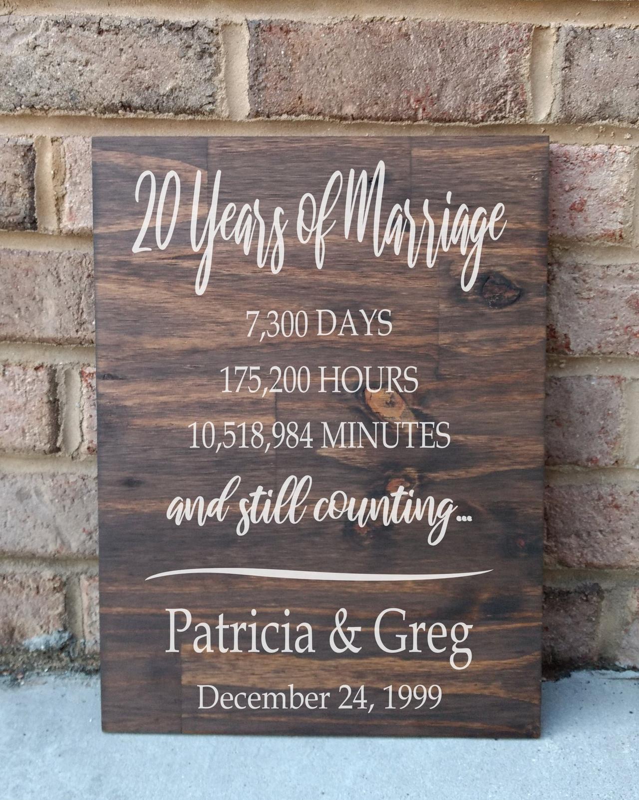 20th Anniversary Gift For Couple, 20th Anniversary Gift For Husband Wife,  20th Anniversary Gifts For Husband - Stunning Gift Store