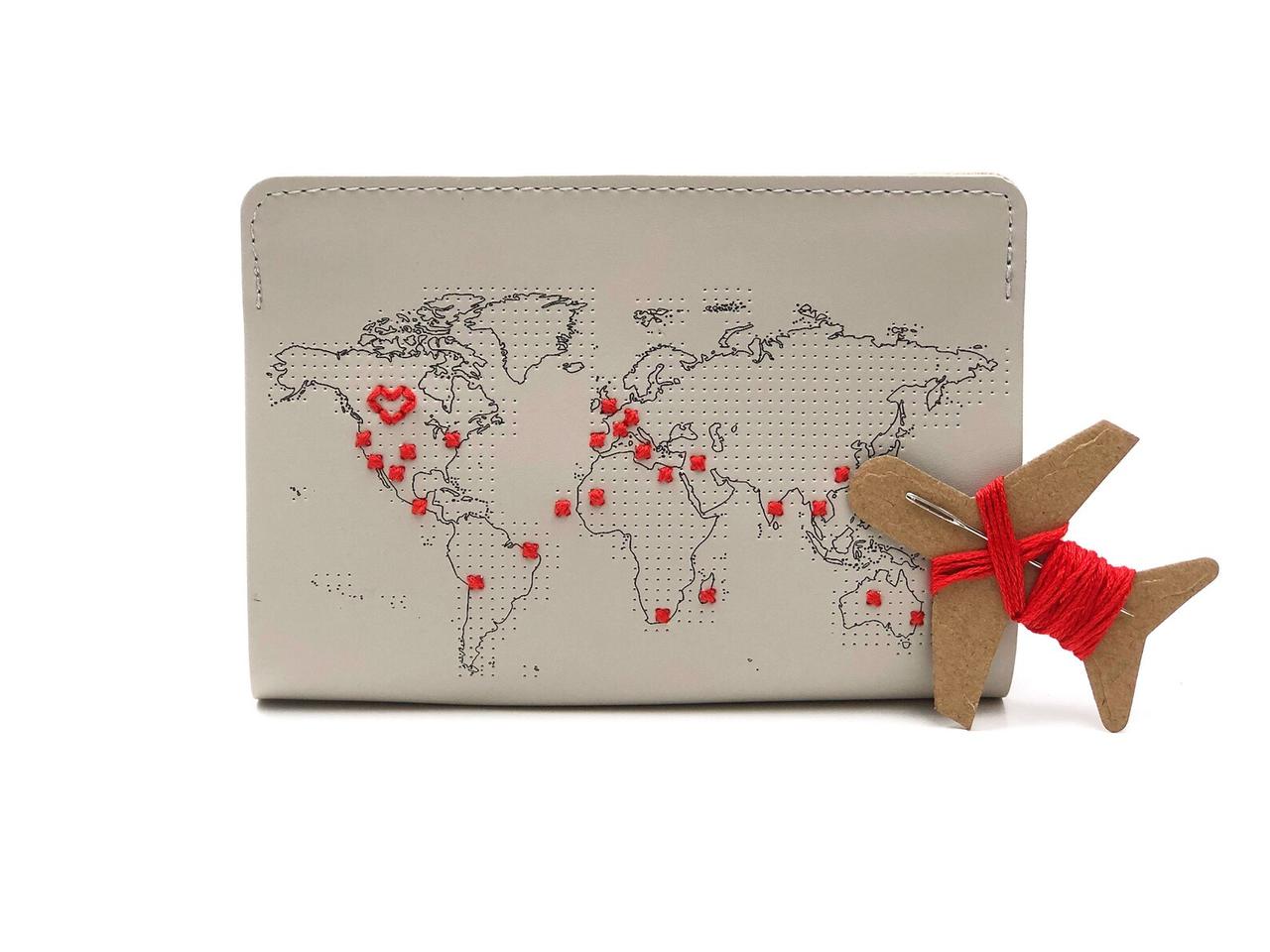 stitched passport cover