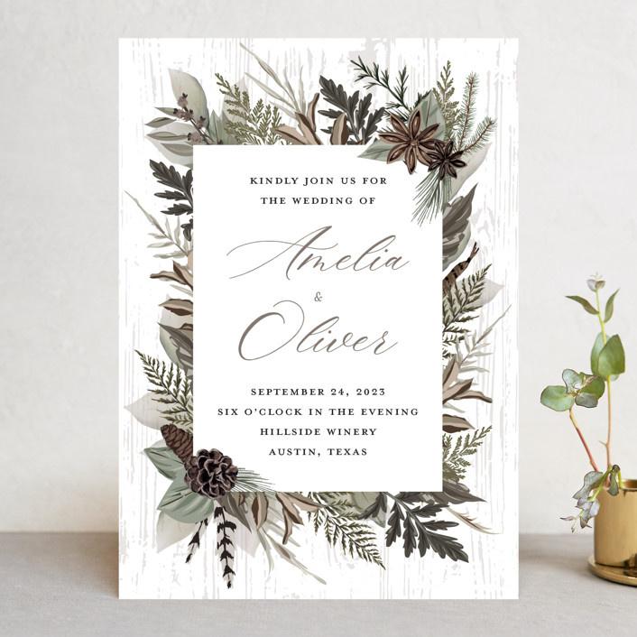 Winter deals wedding invitation