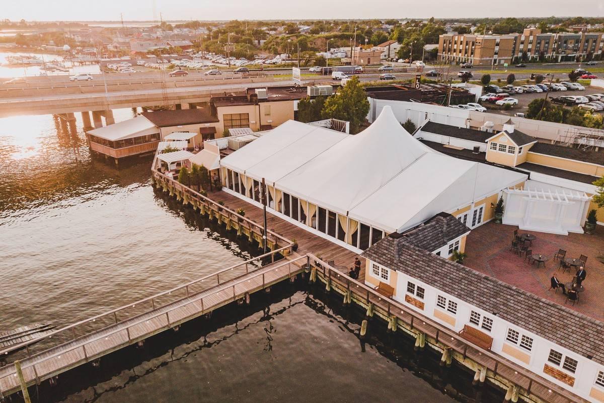 tented waterfront wedding venue