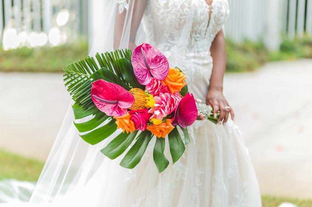 Tropical store bridesmaid bouquet