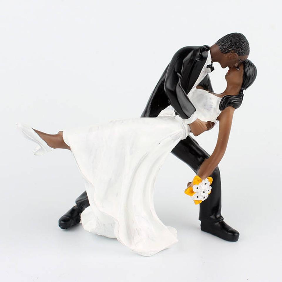 16 Black Couple Wedding Cake Toppers To Personalize Your Cake