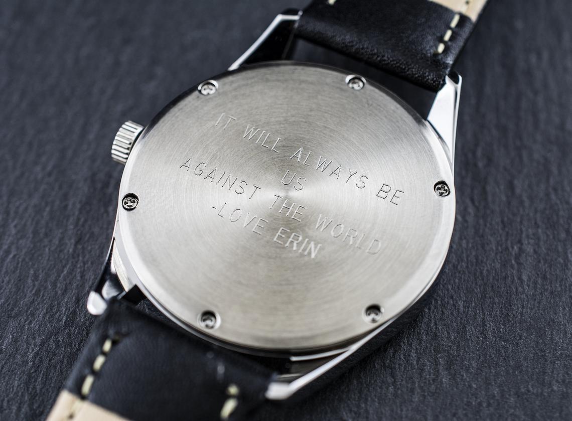 Engraved watches for him on sale ideas