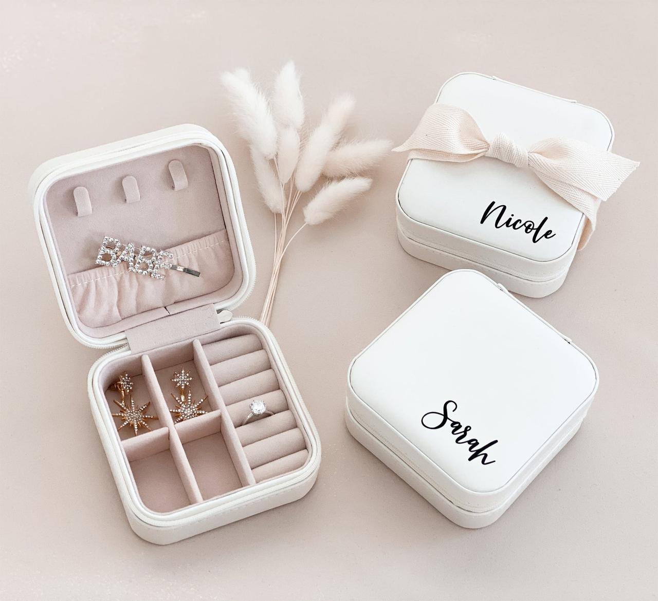 Custom Bridesmaid Box — White Confetti Box