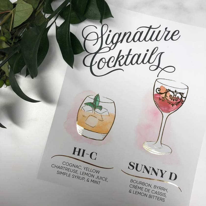 27 Clever Signature Wedding Drink Names 5767