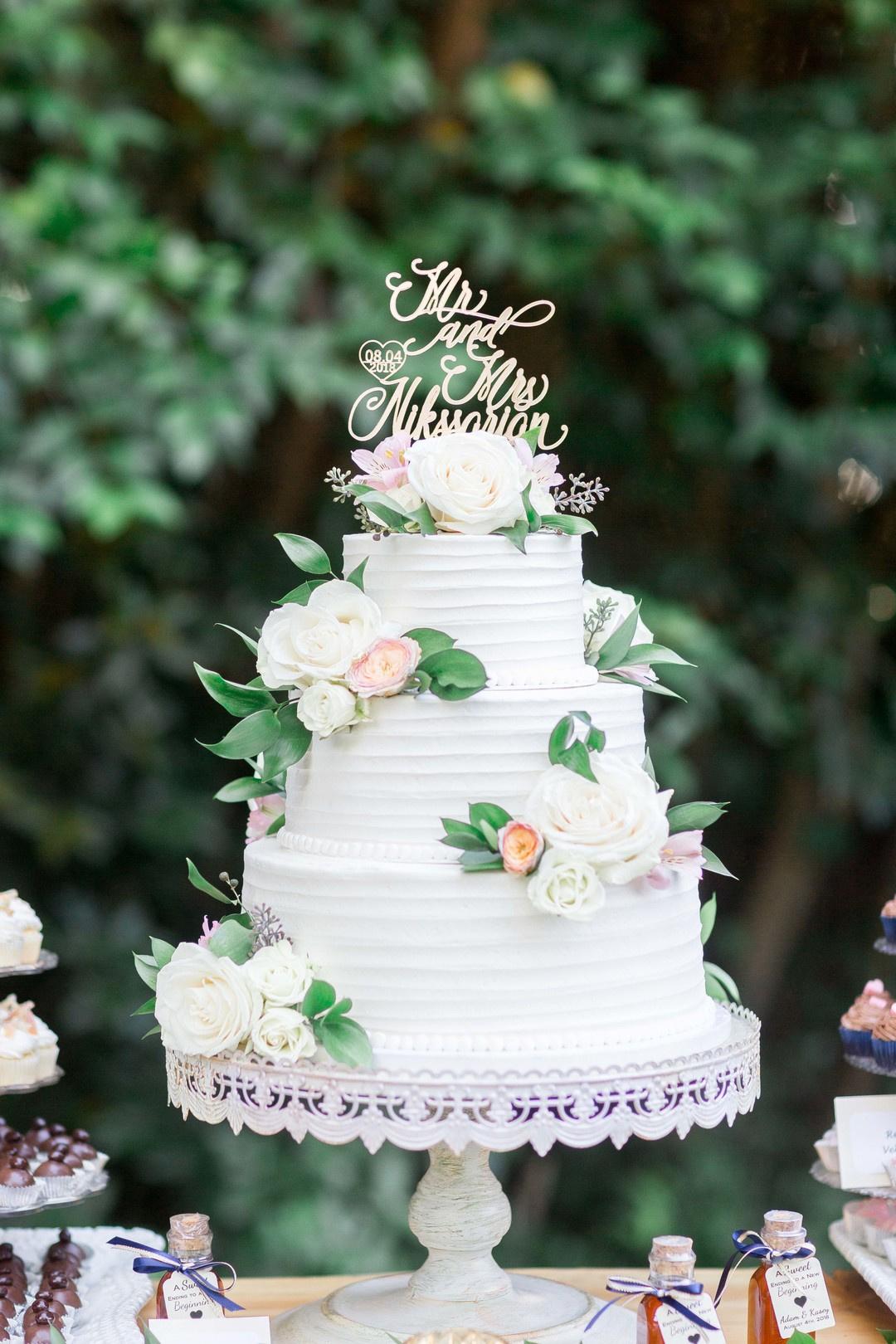 3 Tier Tiffany Blue Wedding Cake with Sugar Roses | 3 Tier T… | Flickr