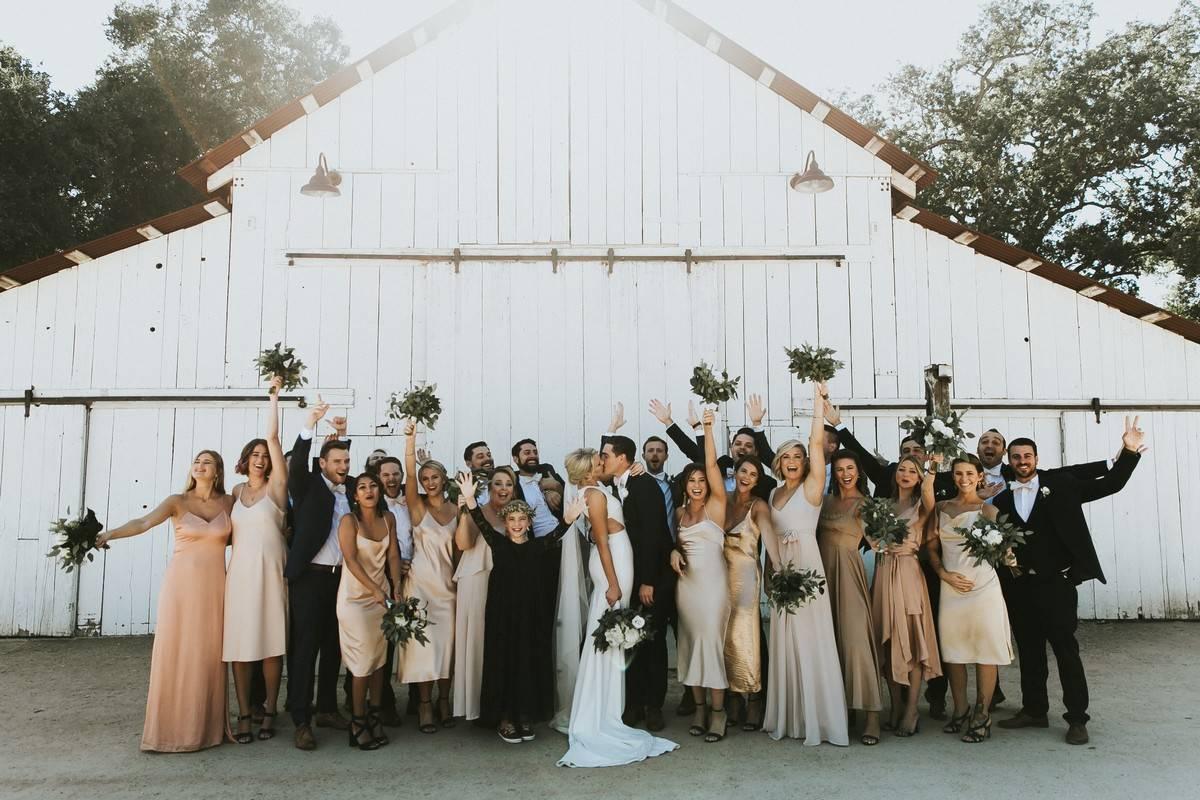 Color coordinated wedding clearance guests