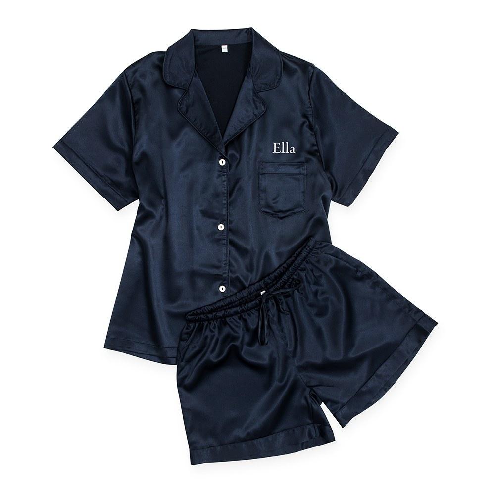 Personalized Silk Pajama Set. Custom Silk Pajama Set Canada.