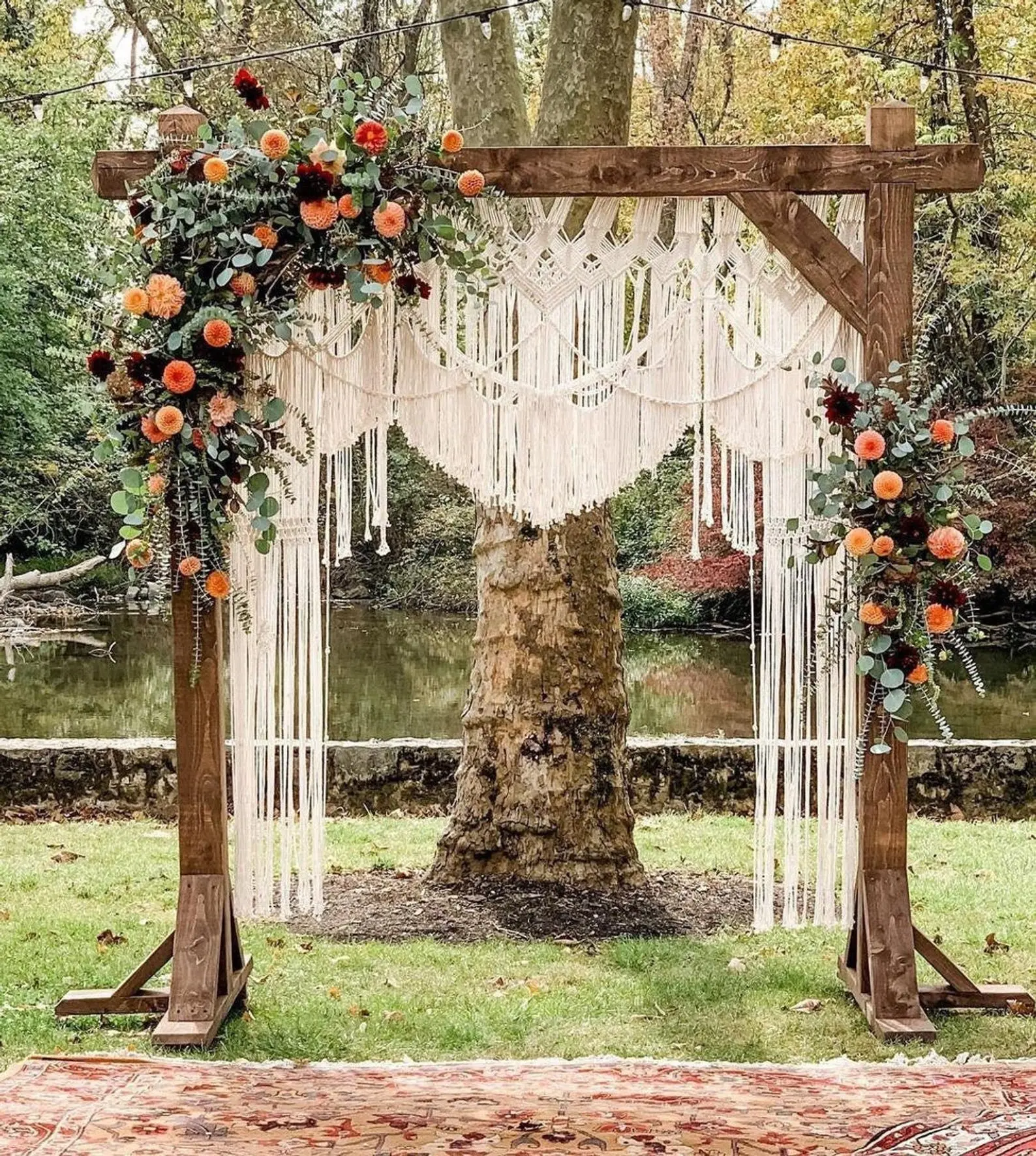 macrame curtain wedding photography backdrop