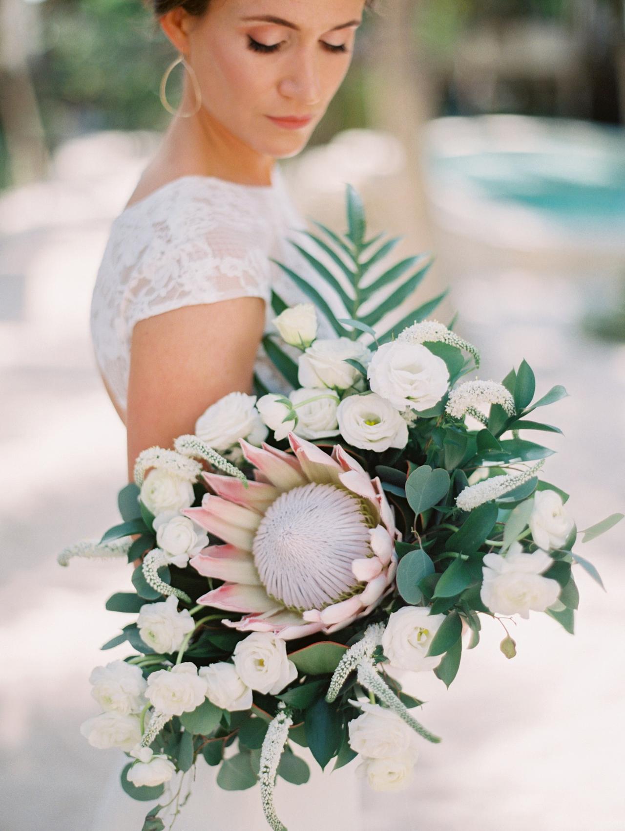 Blushing Bride Protea Wedding Bouquet 