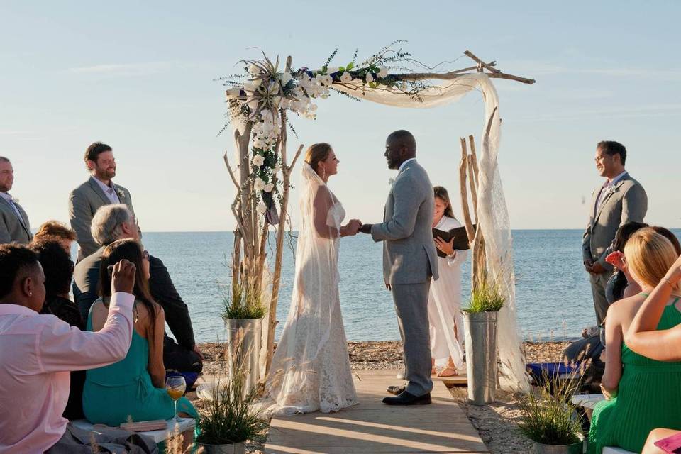 beach wedding ceremony