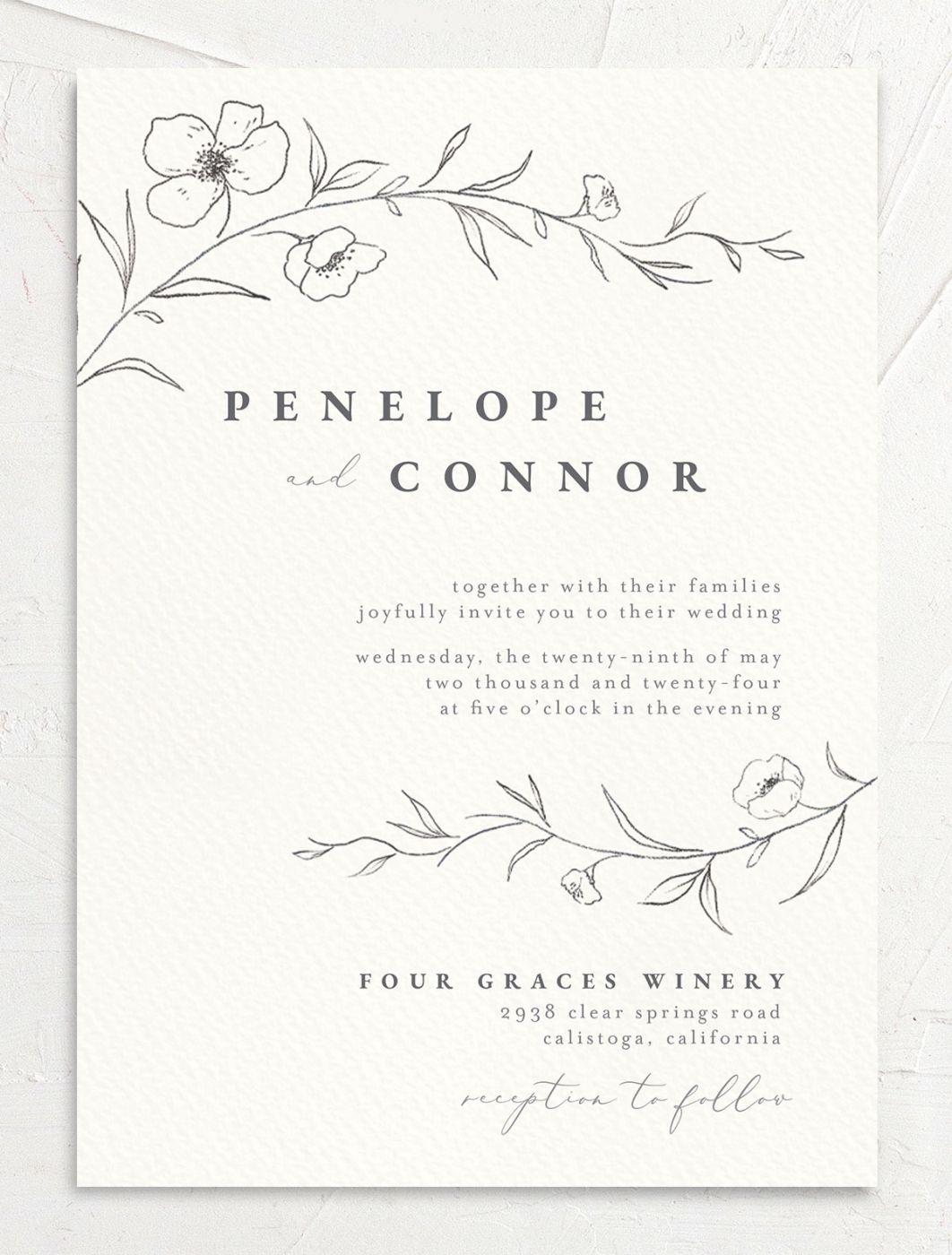 Simply Spring, Natural Wedding Invitation Suite — Custom Wedding