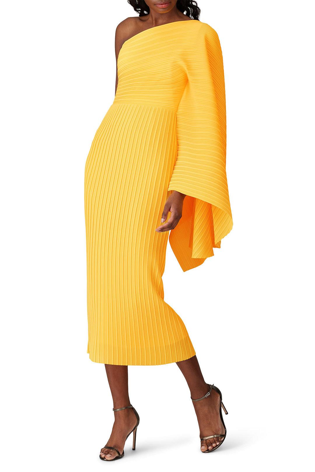 Yellow summer wedding guest hot sale dresses