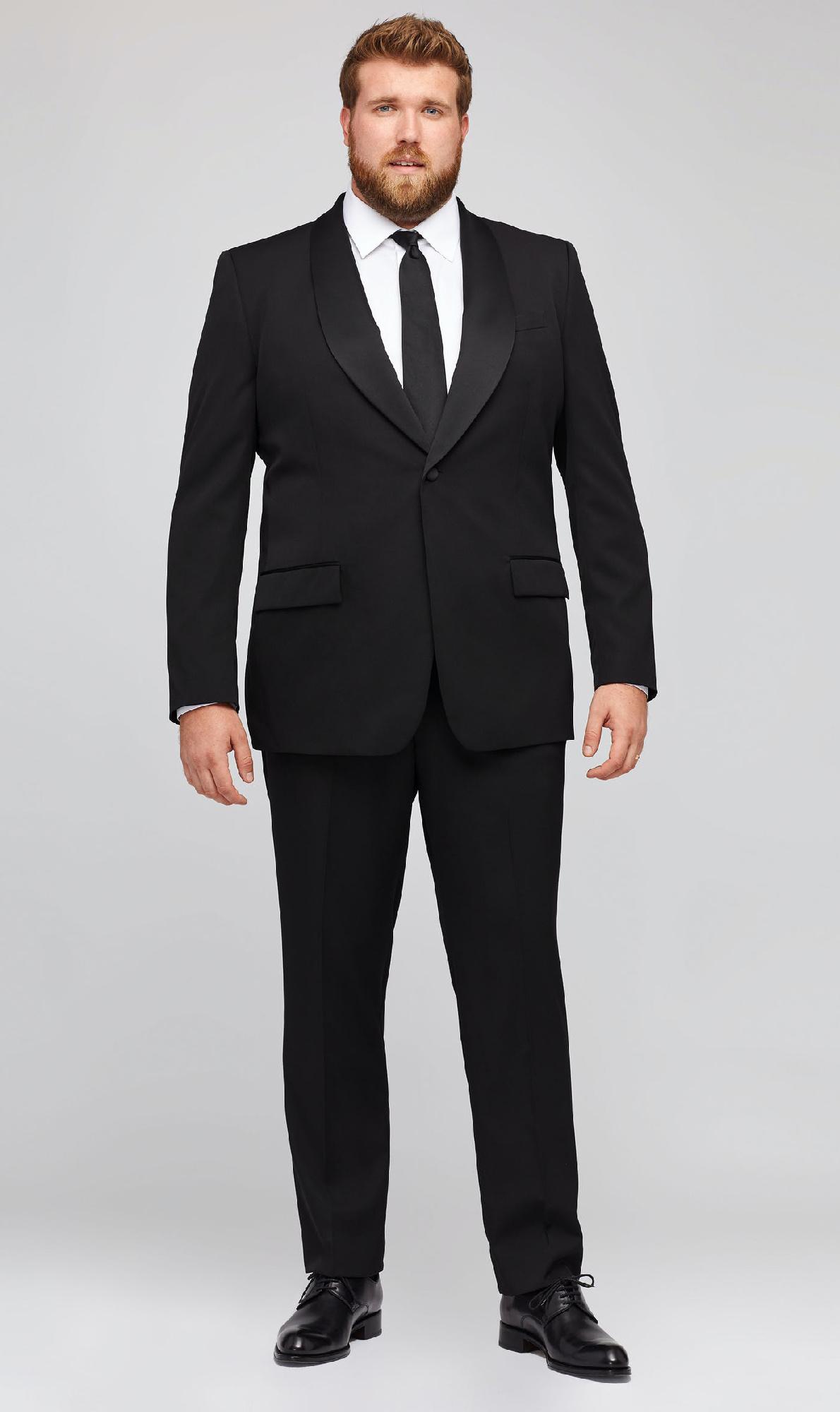 Black suit shop summer wedding