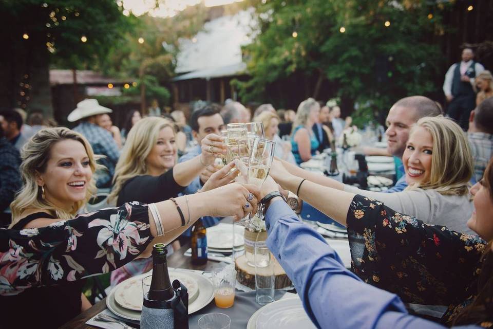 guests toasting