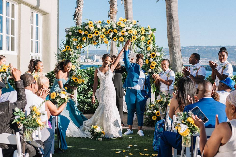 Navy blue dress outlet with sunflowers