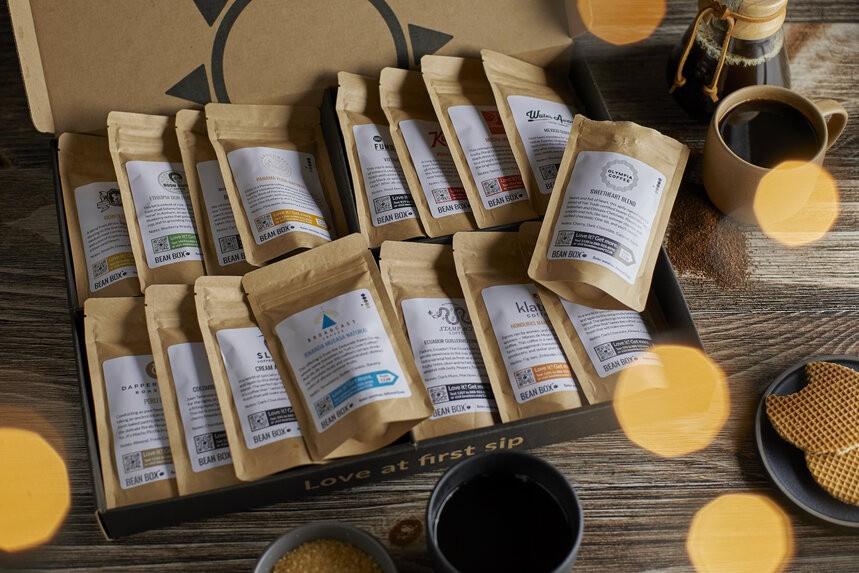 Coffee sampler with 16 different kinds