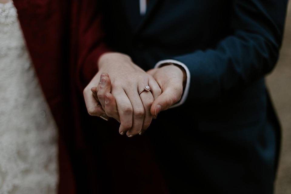 couple holding hands