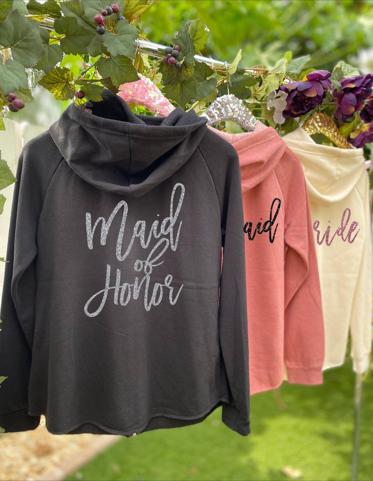 Full-Zip Monogrammed Hoodie - Personalized Brides