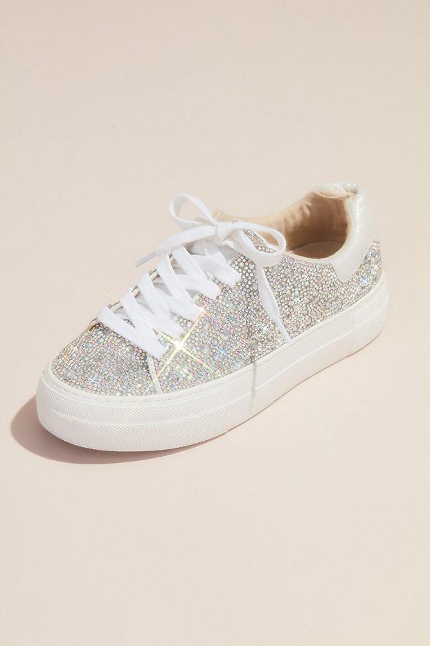 Bedazzled wedding sneakers deals