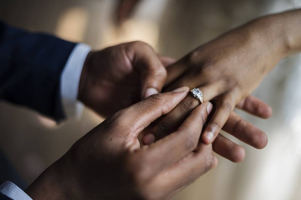 Gold silver Couple engagement rings | My Couple Goal