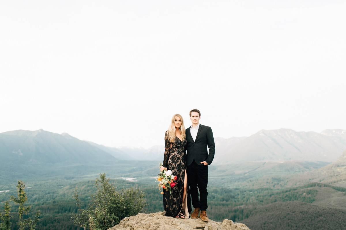 black lace wedding dress