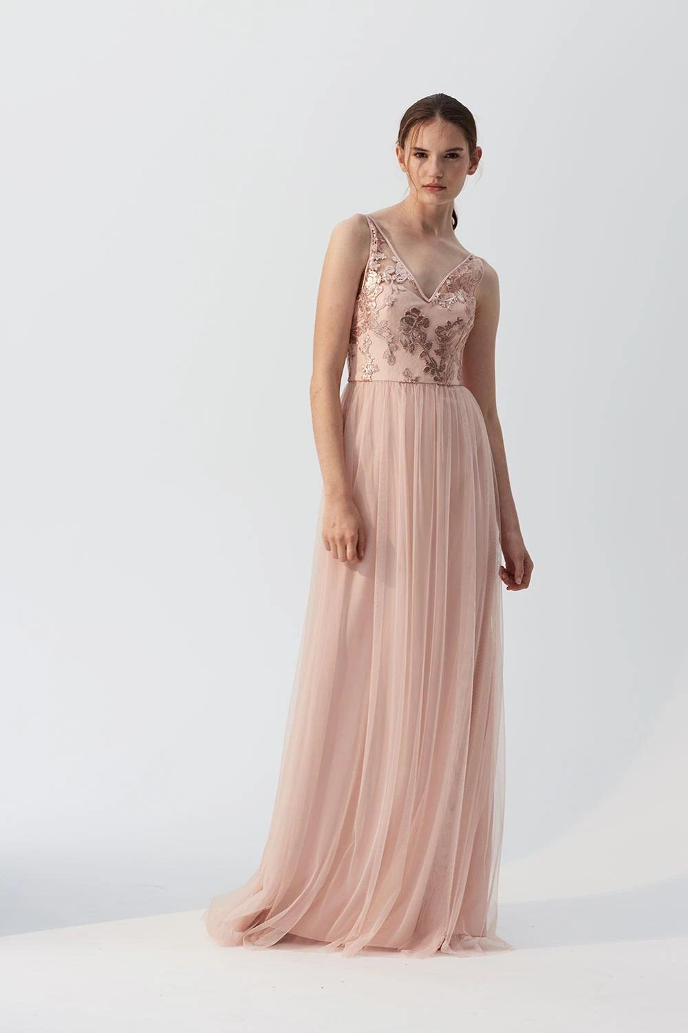 Blush floral outlet bridesmaid dresses