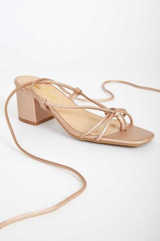 Cute Gold Lace-Up Thong Sandals - Leather Thong Sandals - Lulus