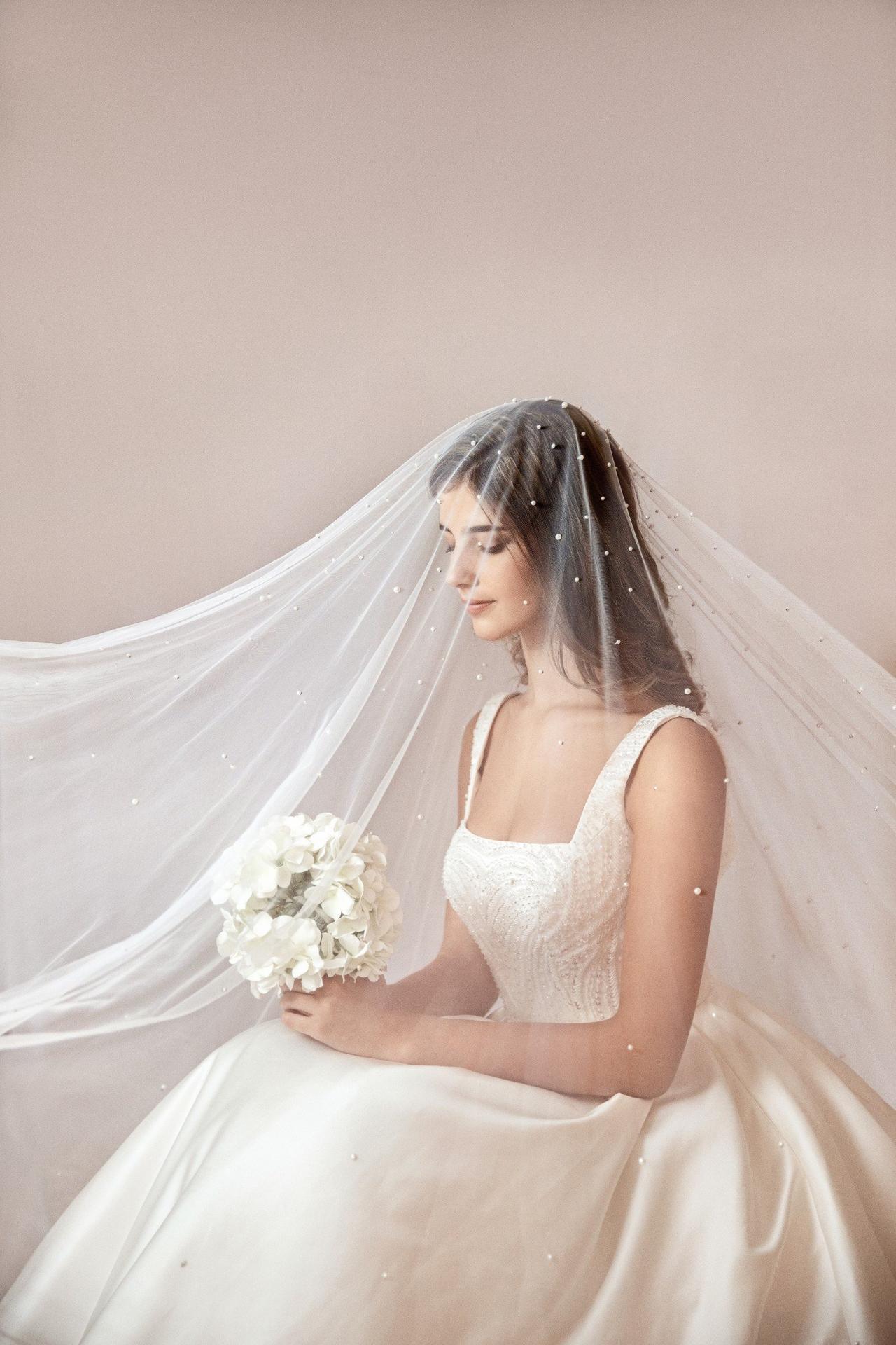 Pearl Veil  Velvet Bride