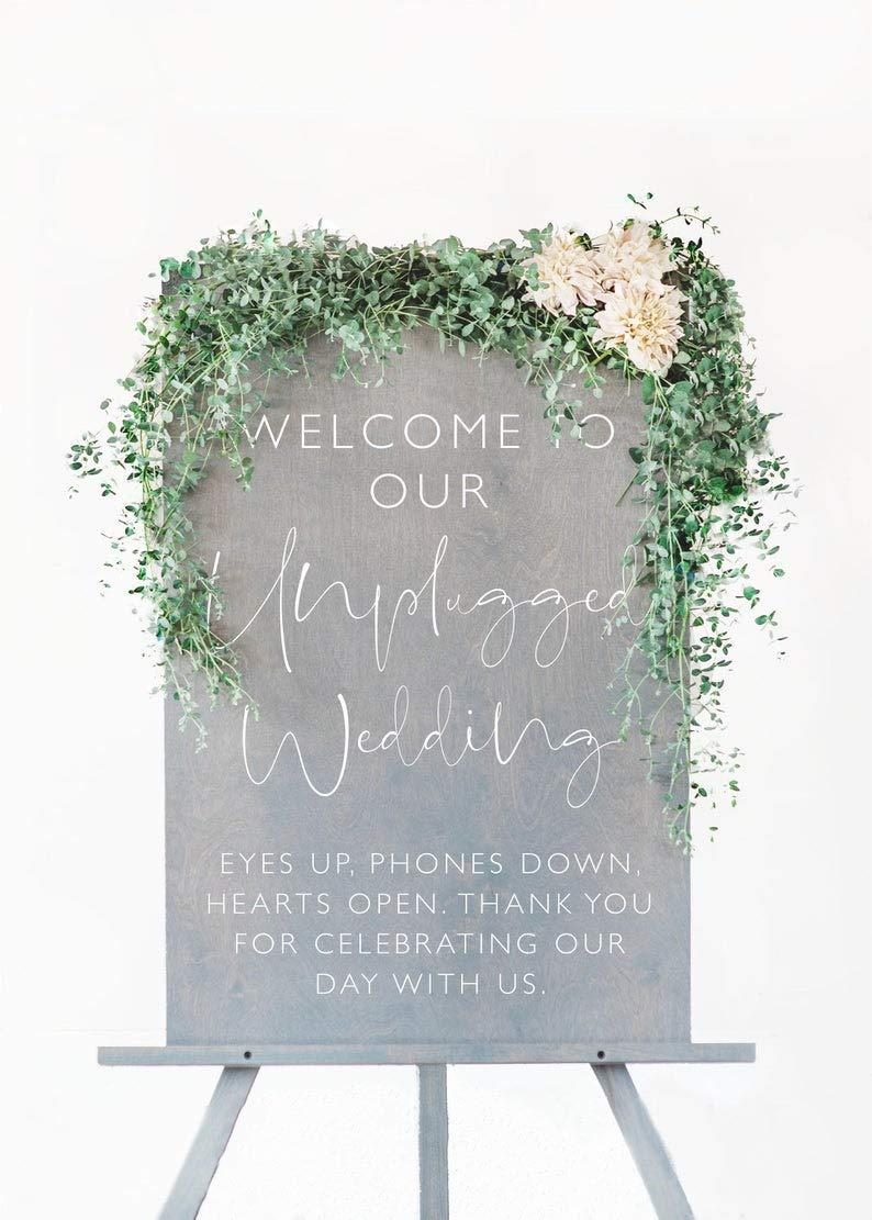 Wooden Wedding Welcome Sign Let the Adventure Begins