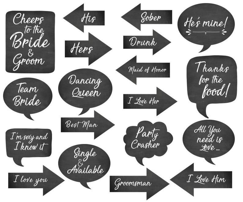 Wedding photo props printables new arrivals