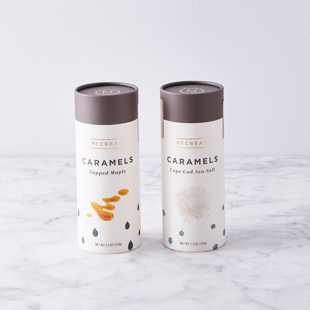 two boxes of handcrafted caramels