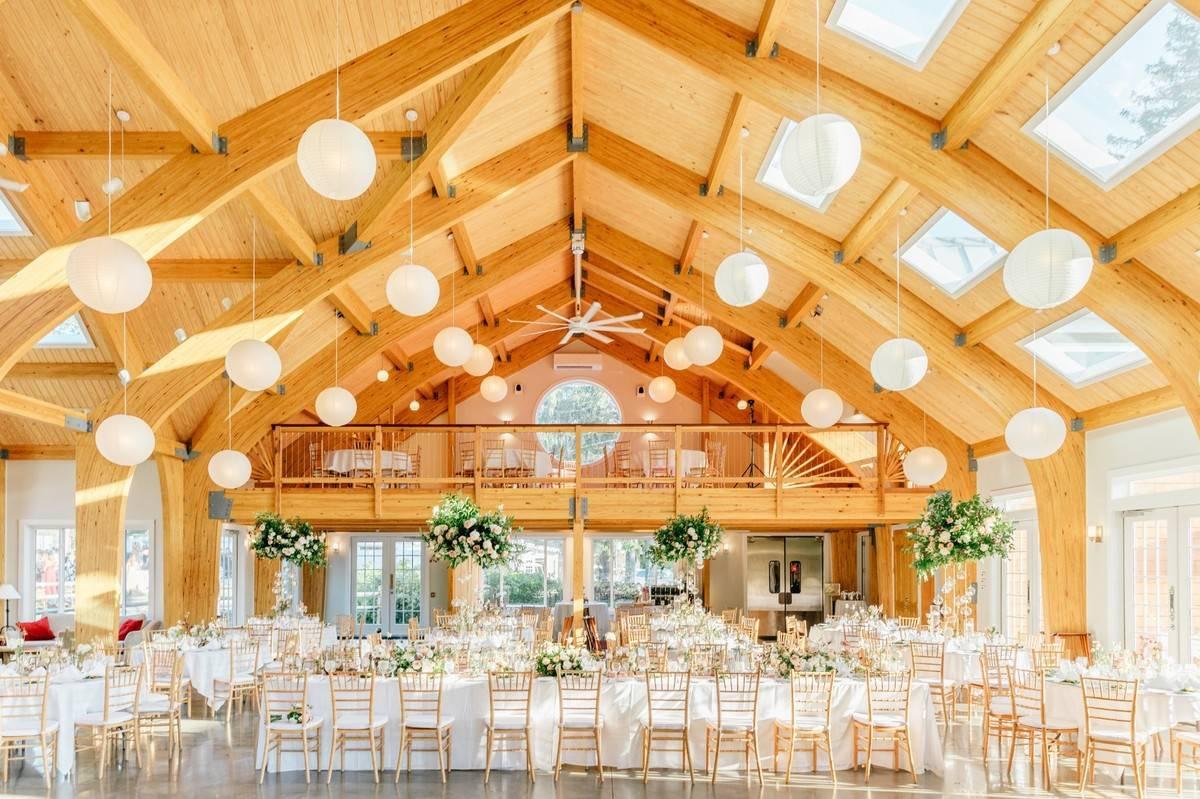 wedding reception in barn