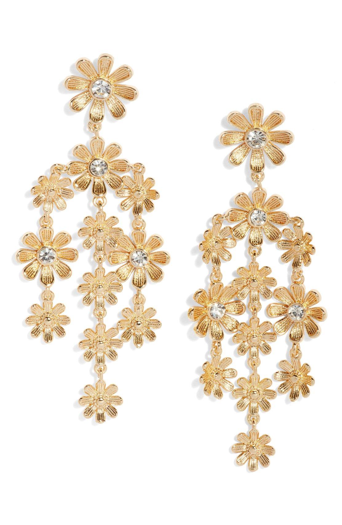 Flower sale chandelier earrings