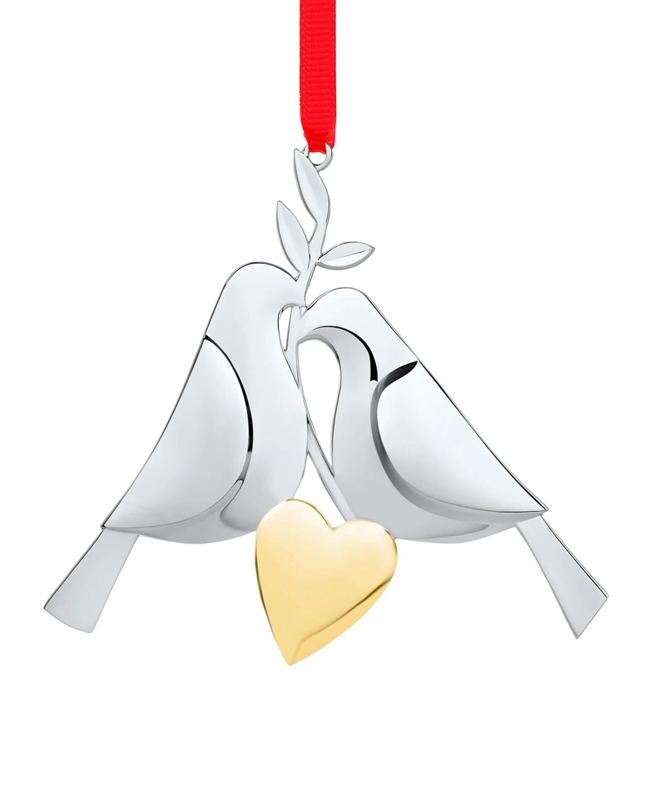 lovebirds christmas ornament