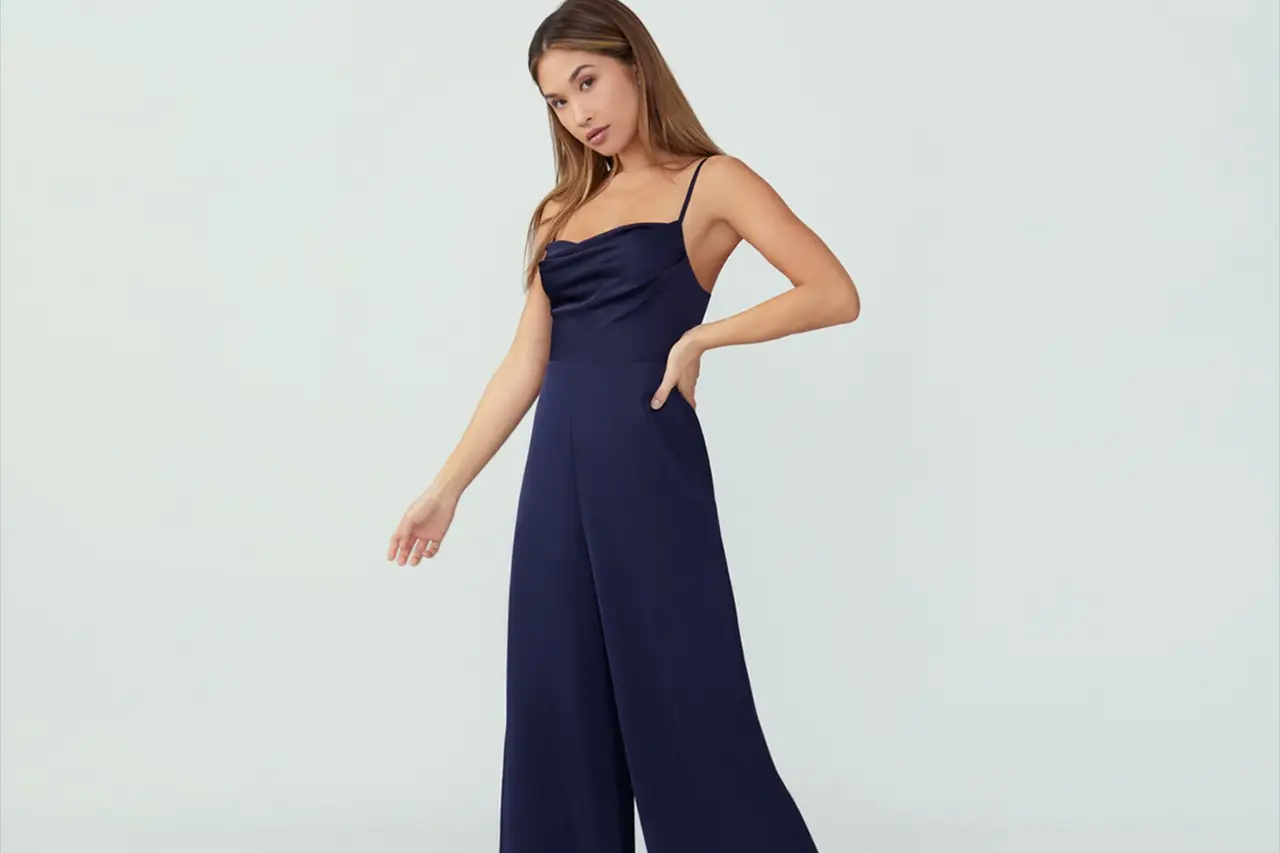 The Bold & Beautiful Blue Jumpsuit with Slits
