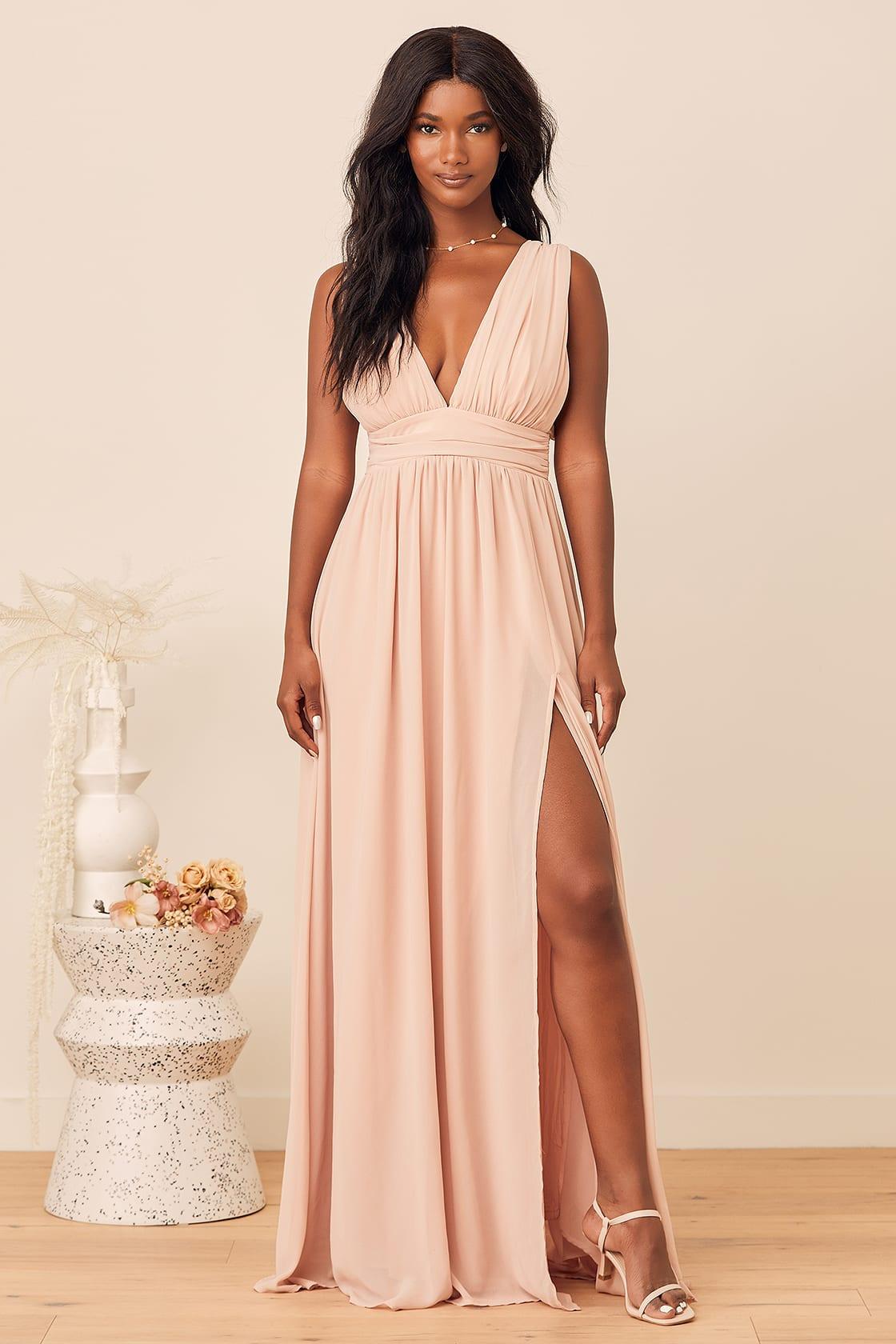 Pastel bridesmaid shop dress