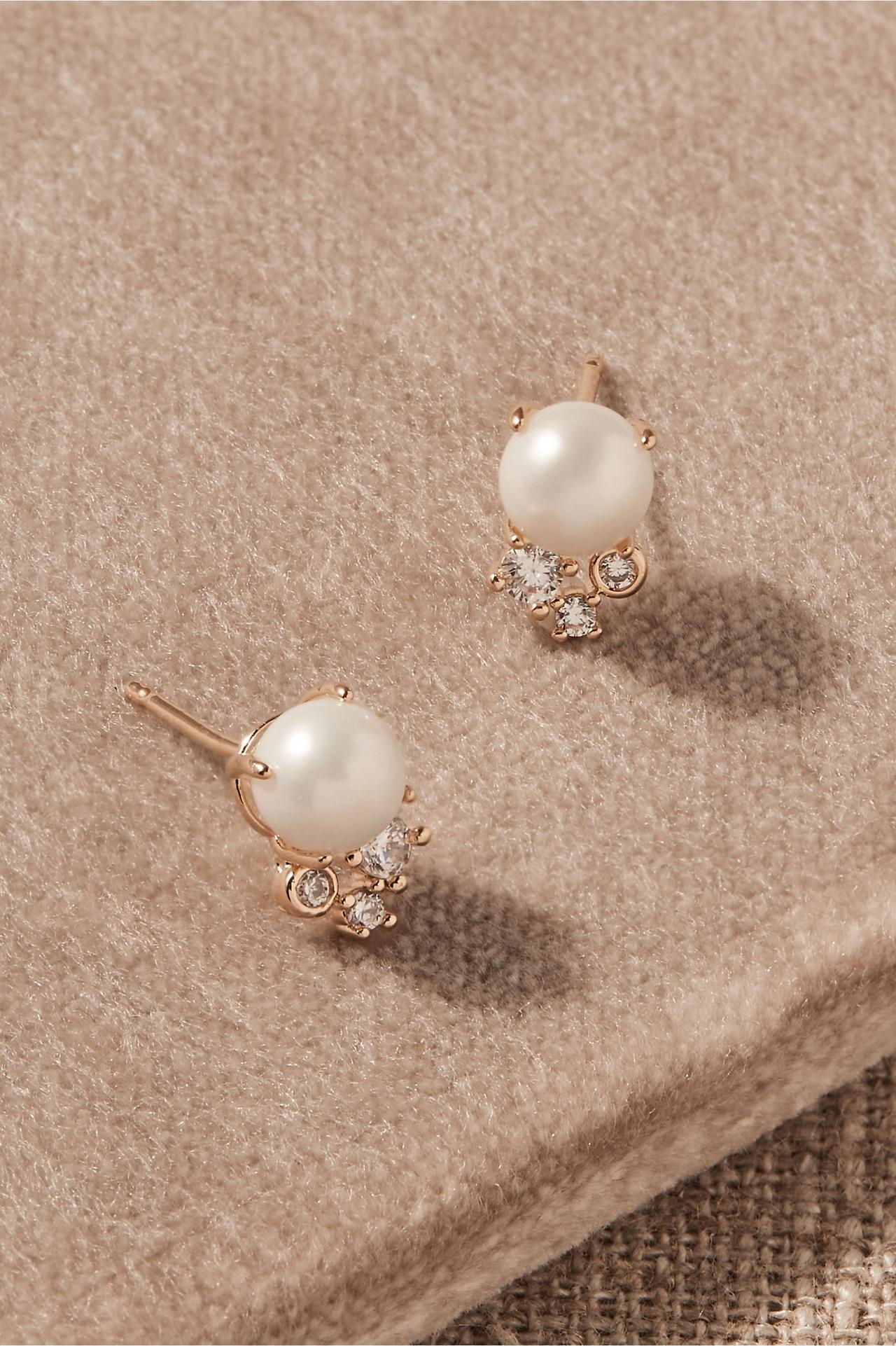Unique Wedding Jewelry - Pearl Bridal Earrings - Pearl Cluster Drop Earrings - Style #2307