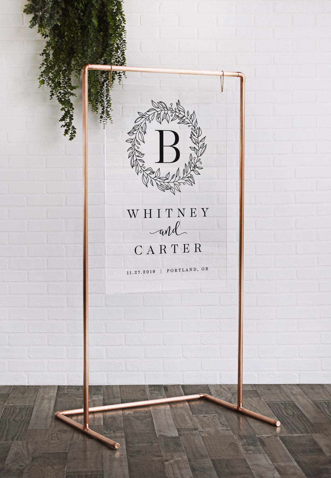 Welcome to our Wedding Entrance Sign and Copper Stand