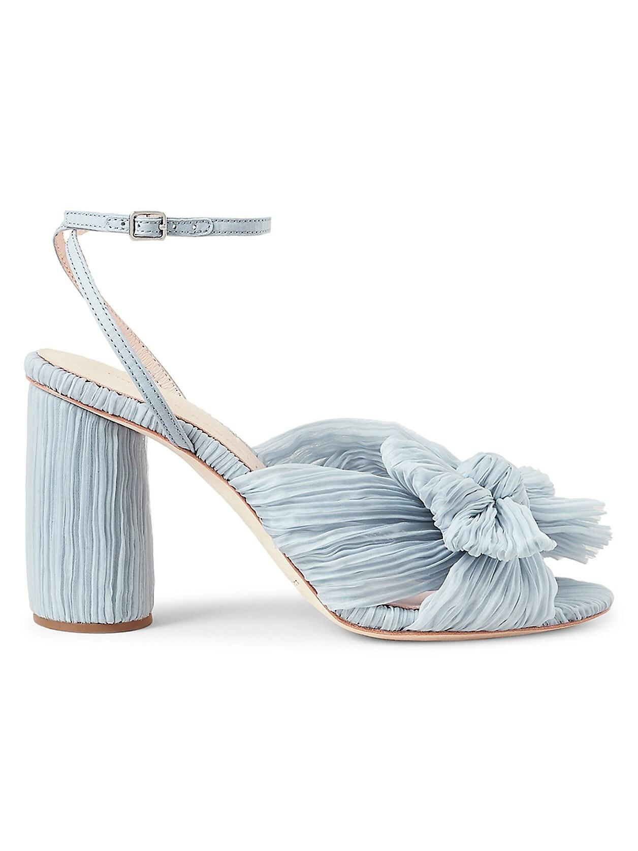 Blue wedding shoes hot sale block heel