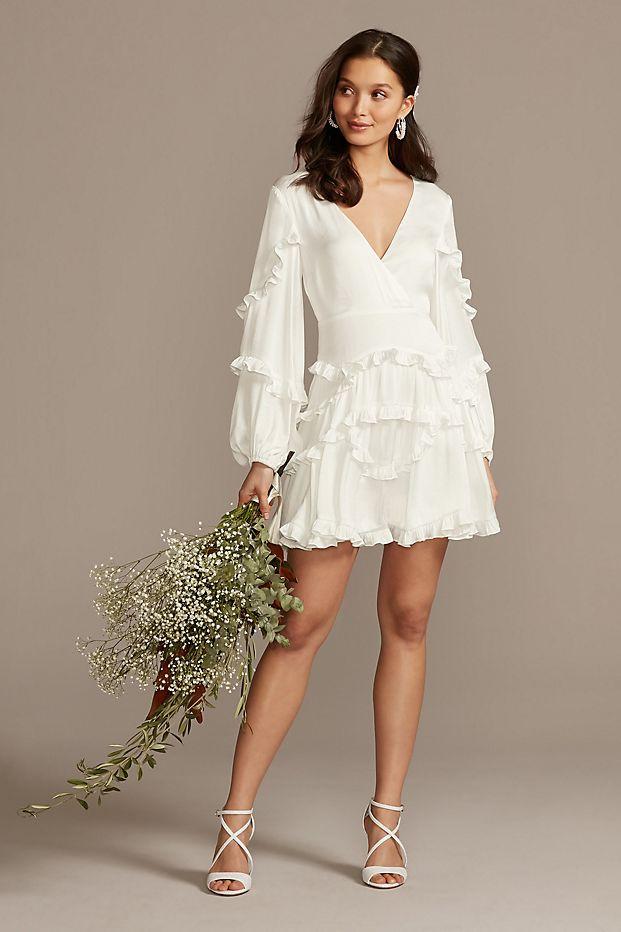white engagement dress