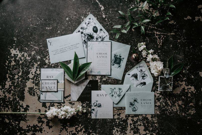 Wedding Stationery Flatlay