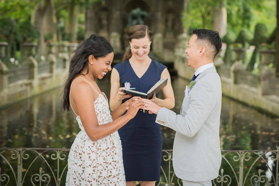 wedding ceremony in paris