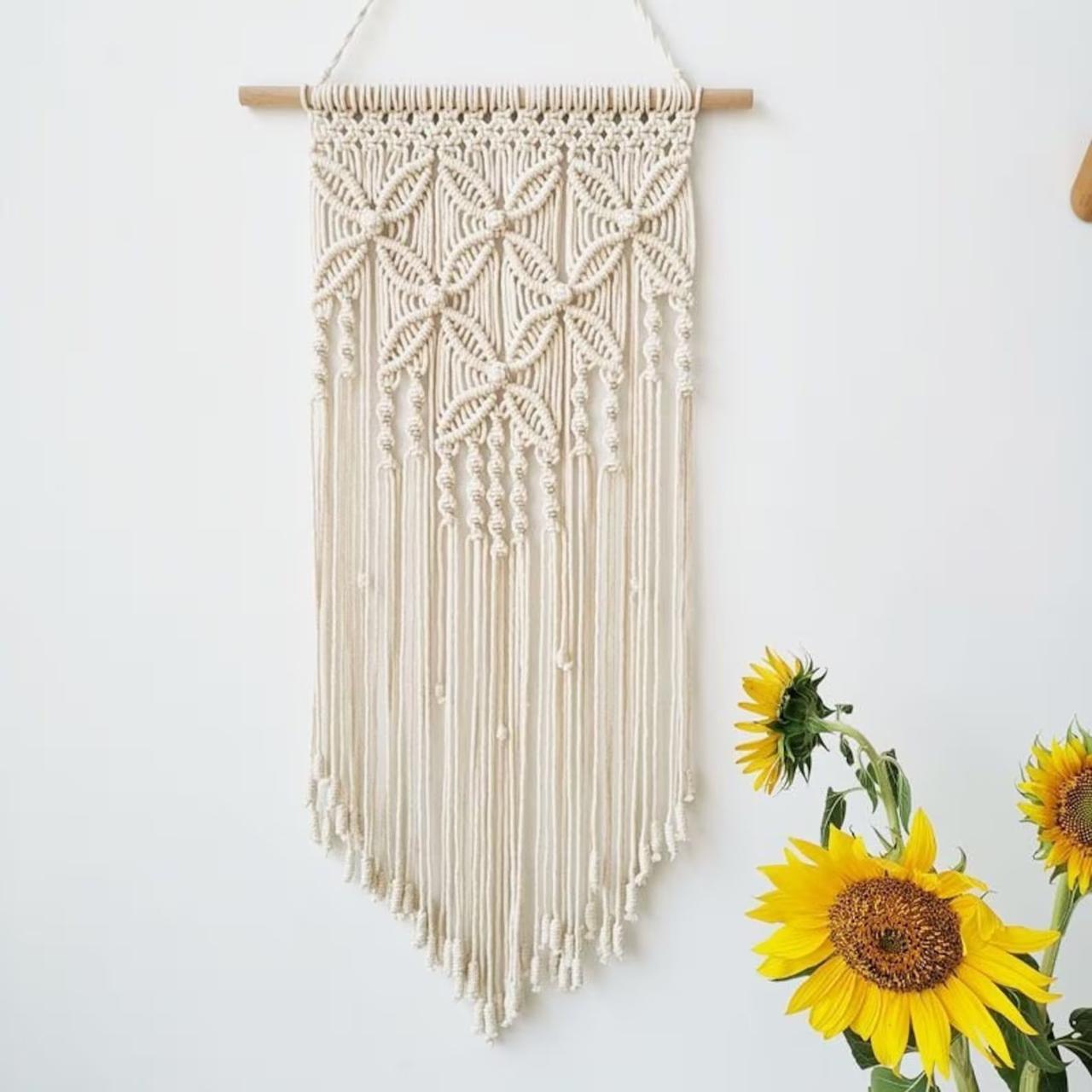 Cotton macrame wall tapestry