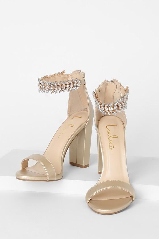 Gold shoes for wedding low outlet heels