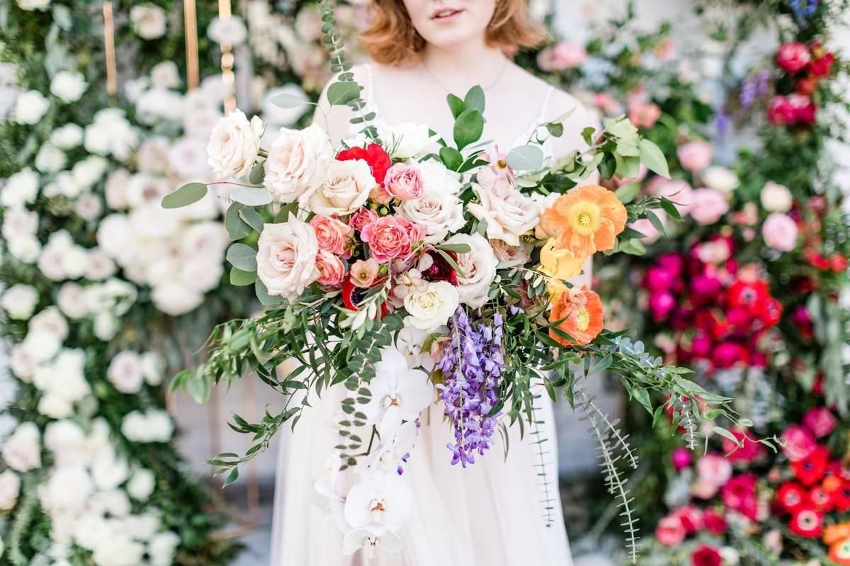 colorful summer wedding bouquet