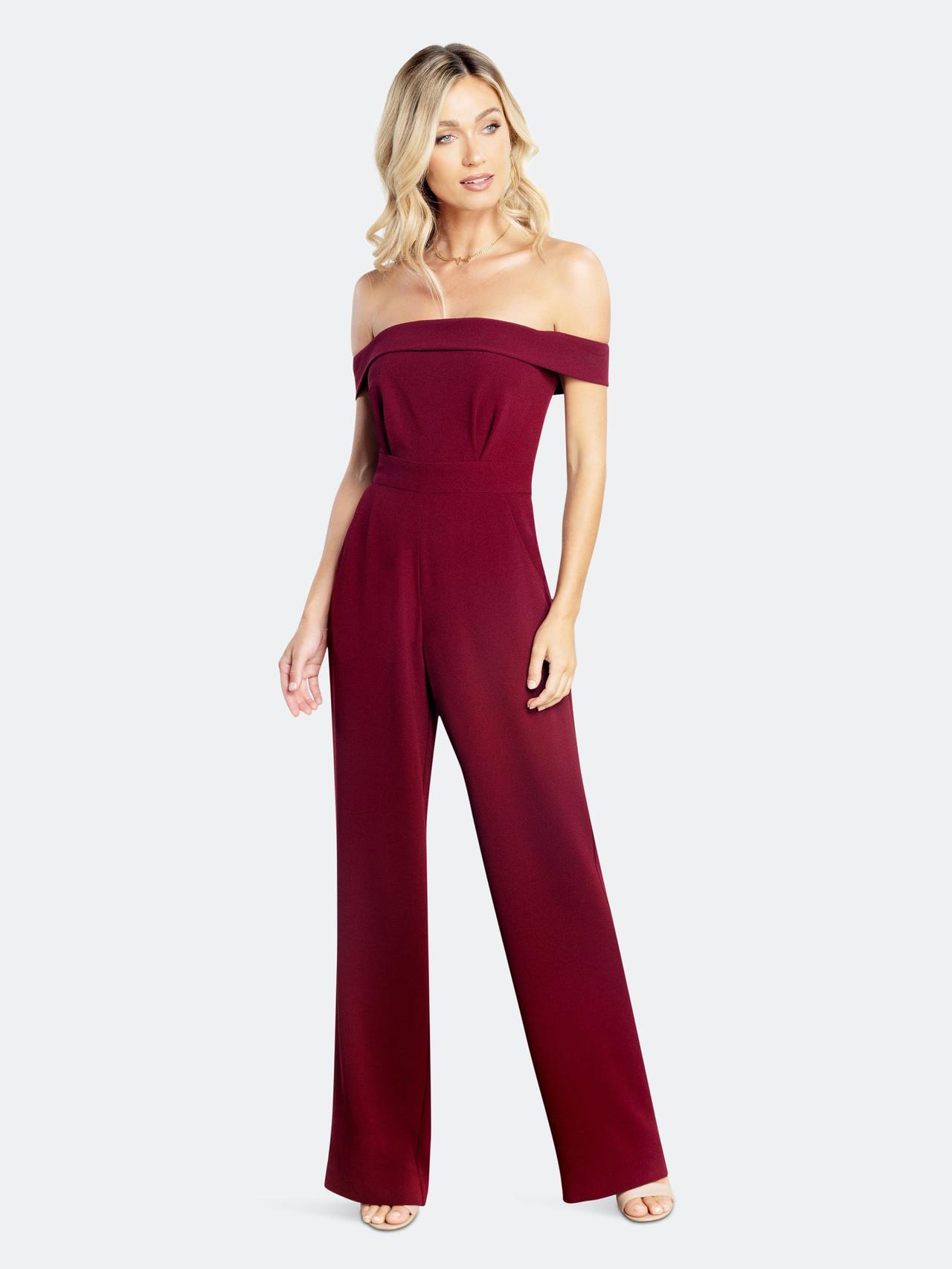 Red store bridesmaid jumpsuit