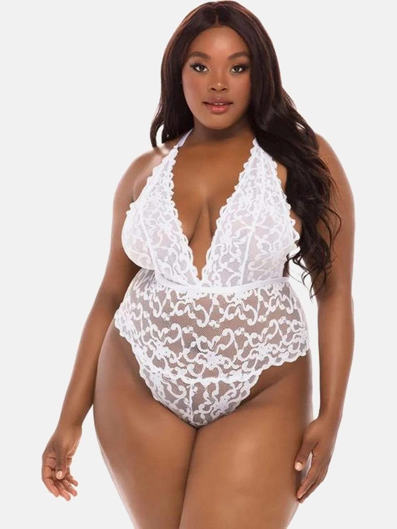 Ivory Lace Bridal Lingerie Bodysuit, Sexy Sheer Lace Lingerie, Wedding  Night Lingerie Bodysuit 